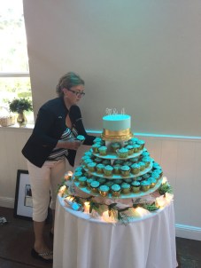 Newberry Estates Wedding Teal with Edible Gold Leaf