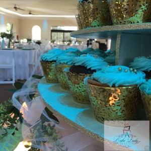 Newberry Estates Wedding Teal with Edible Gold Leaf
